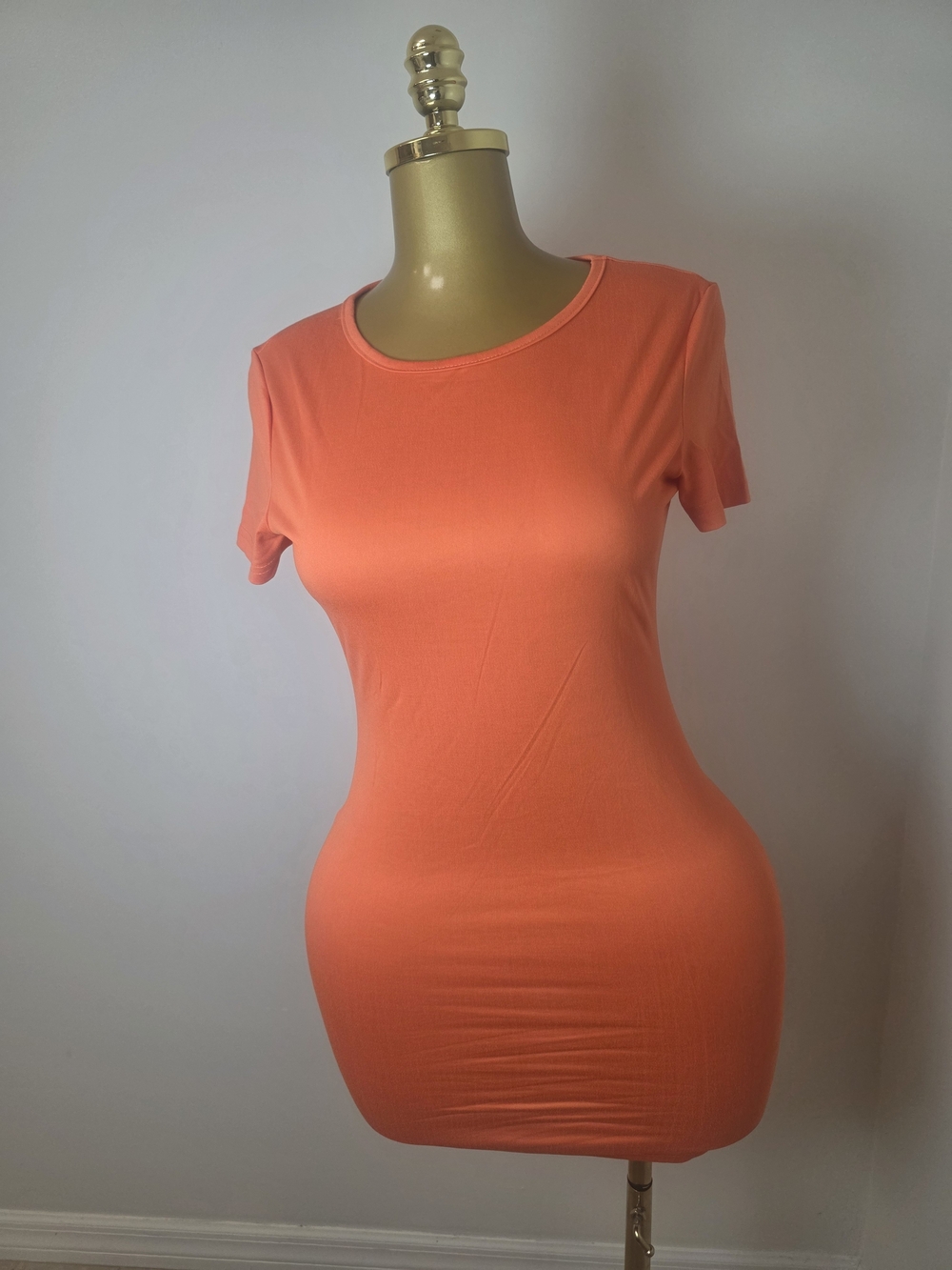 Women's Orange Bodycon Mini Dress Size M